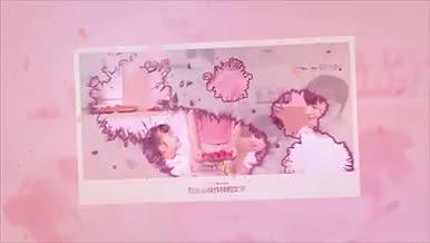 浪漫水彩水墨遮罩幻灯片AE模板视频的预览图